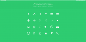 trend web design 2015 esempio icone SVG Animate