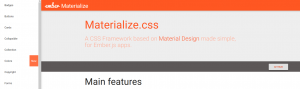 Materialize Css Material Design Ember App
