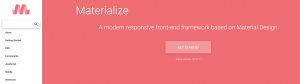Materialize Responsive Framework Material Design